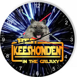 Best Keeshonden  Dog Galaxy Wars Space Star Kitchen Livingroom Wall Clock