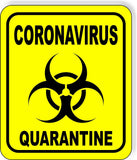 VIRUS QUARANTINE INFECTION Metal Aluminum composite sign