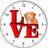 Nova Scotia Duck Toller Cute Puppy Dog kitchen living room Wall Clock