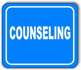 COUNSELING Blue Metal Aluminum Composite Sign