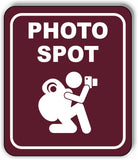 PHOTO SPOT SELFIE Hiking Camping Metal Aluminum Composite Sign
