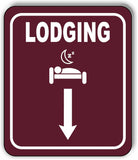 LODGING DIRECTIONAL ARROW TRAIL 8 Variations Metal Aluminum composite sign