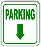 PARKING DIRECTIONAL GREEN 8 Arrow Variations Metal Aluminum composite sign
