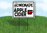 HOMEMADE APPLE CIDER MUG APPLE Yard Sign with Stand LAWN SIGN