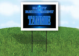 TAMMIE RETIREMENT BLUE 18 in x 24 in Yard Sign Road Sign with Stand