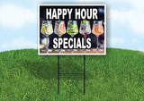 HAPPY HOUR SPECIALS Yard Sign Road with Stand LAWN SIGN