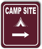 CAMP SITE DIRECTIONAL ARROW TRAIL 8 Variations Metal Aluminum composite sign