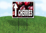 CHERRIES STRAIGHT ARROW RED Yard Sign with Stand LAWN SIGN