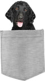 Retriever Curly-Coated in pocket Fridge Car Magnet Bumper Sticker App size 4"x7"