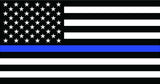 SET OF 3 Thin Blue Line American Police Flag Car MAGNET Magnetic Bumper Sticker