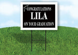 LILA CONGRATULATIONS GRADUATE 18 in x 24 in Yard Sign Road Sign with Stand