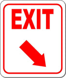 EXIT DIRECTIONAL RED 8 Arrow Variations Metal Aluminum composite sign