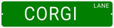 CORGI LANE 24"x6 ALUM COMPOSITE SIGN