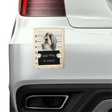 Bearded Collie Mugshot Bad Dog Fridge refrigerator Car Magnet Bumper Sticker