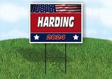 HARDING FLAG RED 2024 18inx24in Yard Road Sign w/ Stand