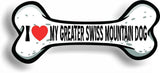 I Love My Greater Swiss Mountain Dog Car Magnet Bumper Sticker 3"x7"