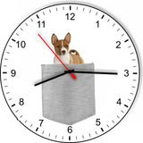 Basenji Dog In Your Pocket Puppy Dog kitchen living room Wall Clock