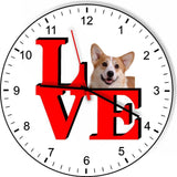 Pembroke Welch Corgi Cute Puppy Dog kitchen living room Wall Clock