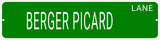 BERGER PICARD LANE 24"x6 ALUM COMPOSITE SIGN