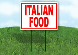 ITALIAN FOOD RED Yard Sign ROAD SIGN with Stand LAWN POSTER