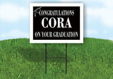 CORA CONGRATULATIONS GRADUATE 18 in x 24 in Yard Sign Road Sign with Stand