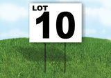 LOT 10 BLACK WHITE Yard Sign with Stand LAWN SIGN