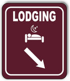 LODGING DIRECTIONAL ARROW TRAIL 8 Variations Metal Aluminum composite sign