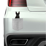 Scottish Terrier Dog in pocket Fridge Car Magnet Bumper Sticker App size 4"x7"