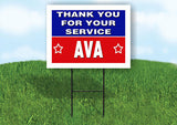 AVA THANK YOU SERVICE 18 in x 24 in Yard Sign Road Sign with Stand