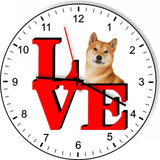 Shiba Inu Cute Puppy Dog kitchen living room Wall Clock