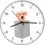 Yellow Labrador In Your Pocket Dog kitchen living room Wall Clock