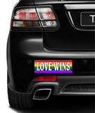 Set of 4 prank magnetic bumper stickers magnets GAY PRIDE LGBT LOVE WINS