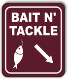 BAIT N TACKLE DIRECTIONAL 45 DEGREES DOWN RIGHT ARROW Aluminum composite sign