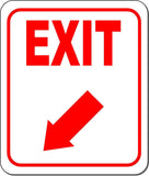 EXIT DIRECTIONAL RED 8 Arrow Variations Metal Aluminum composite sign