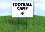 Football Camp Plastic Yard Sign ROAD SIGN with Stand
