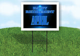 APRIL RETIREMENT BLUE 18 in x 24 in Yard Sign Road Sign with Stand