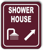 SHOWER HOUSE DIRECTIONAL ARROW TRAIL 8 Variations Metal Aluminum composite sign