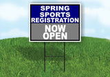 SPORTS REGISTRATION BLUE SILVER SPRING Yard Sign with Stand LAWN SIGN