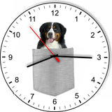 Bernese Mountain Dog In Your Pocket Puppy Dog kitchen living room Wall Clock