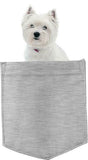 West Highland Terrier in pocket Fridge Car Magnet Bumper Sticker App size 4"x7"