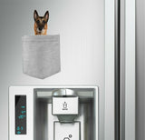 Belgian Malinoi Dog in pocket Fridge Car Magnet Bumper Sticker App size 4"x7"