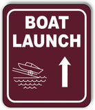 BOAT LAUNCH DIRECTIONAL UPWARDS ARROW CAMPING Metal Aluminum composite sign