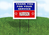 HARRISON THANK YOU SERVICE 18 in x 24 in Yard Sign Road Sign with Stand
