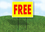 FREE RED LETTERS Plastic Yard Sign ROAD SIGN with Stand