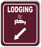 LODGING DIRECTIONAL ARROW TRAIL 8 Variations Metal Aluminum composite sign