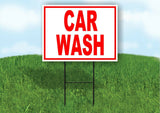 CAR WASH RED Plastic Yard Sign ROAD SIGN with Stand