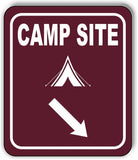 CAMP SITE DIRECTIONAL ARROW TRAIL 8 Variations Metal Aluminum composite sign