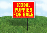 Boerboel PUPPIES FOR SALE YELLOW RED Yard Sign Road with Stand LAWN SIGN
