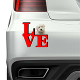 Maltese Love Park Dog Fridge Refrigerator Car Magnet