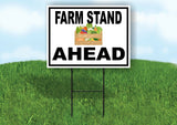 FARM STAND AHEAD BLACK BORDER Yard Sign Road with Stand LAWN SIGN